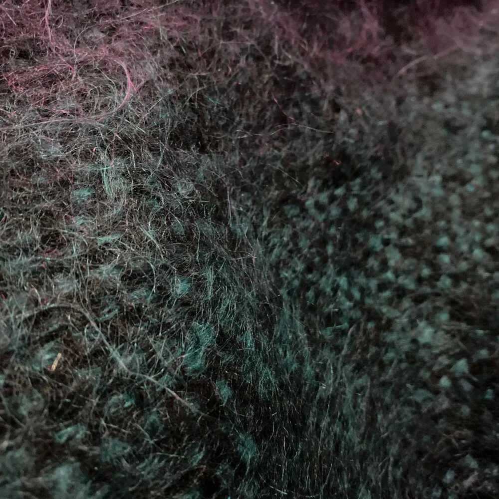 (8) Mohair Handknit Fuzzy Canada Quiet Luxury Scarf Shawl Wrap Throw 45